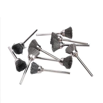 10Pcs Stainless Steel Wire Cup Mini Brush Fits Dremel Rotary Tool Accessory 13Mm