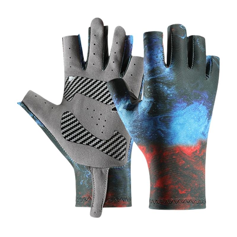 Outdoor Sports Half Finger Glove Breathable Fingerless Driving Cycling Glove Quick Drying High Elastic Fishing Glove