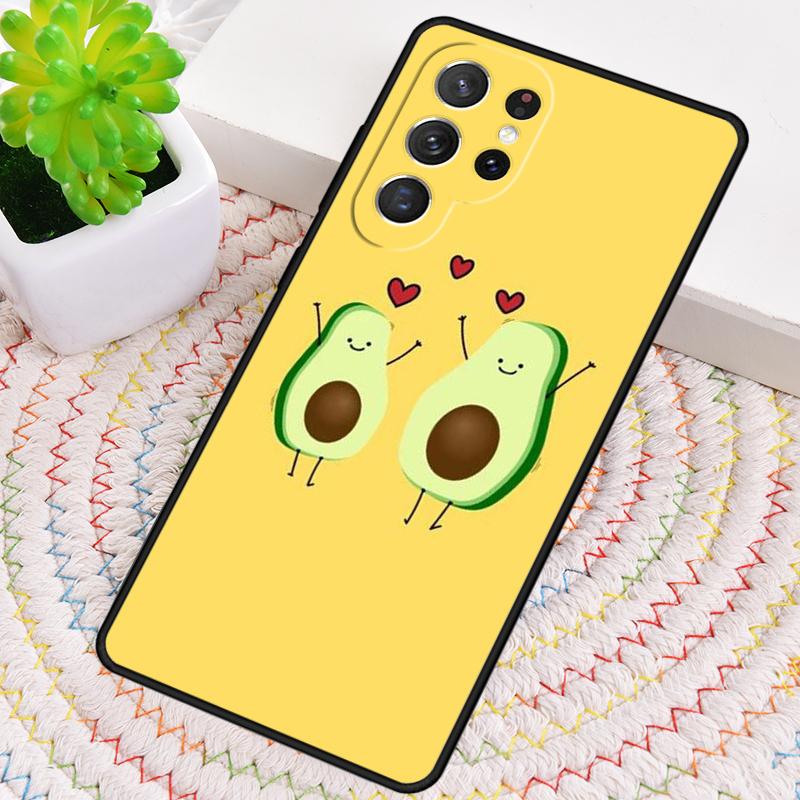 

Lovely Avocado Silicone Phone Case For Samsung Galaxy note 10 pro S26 S25 S24 S23 S22 S21 Plus S25Ultra Capa Cover Galaxy S26 Plus