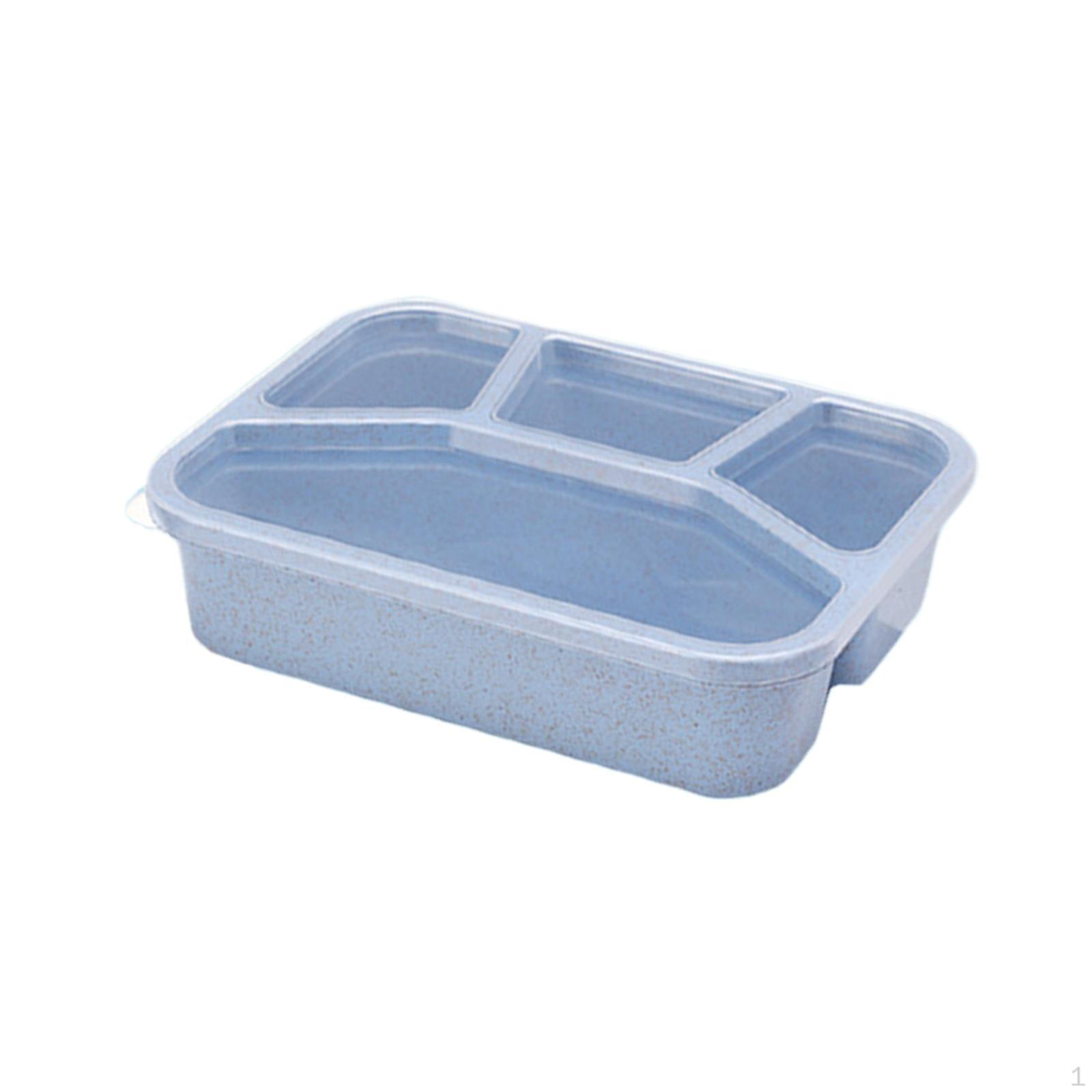 

Bento Lunch Box Compartment Heat Resistant Lightweight Reusable Food Storage Containers Snack синій