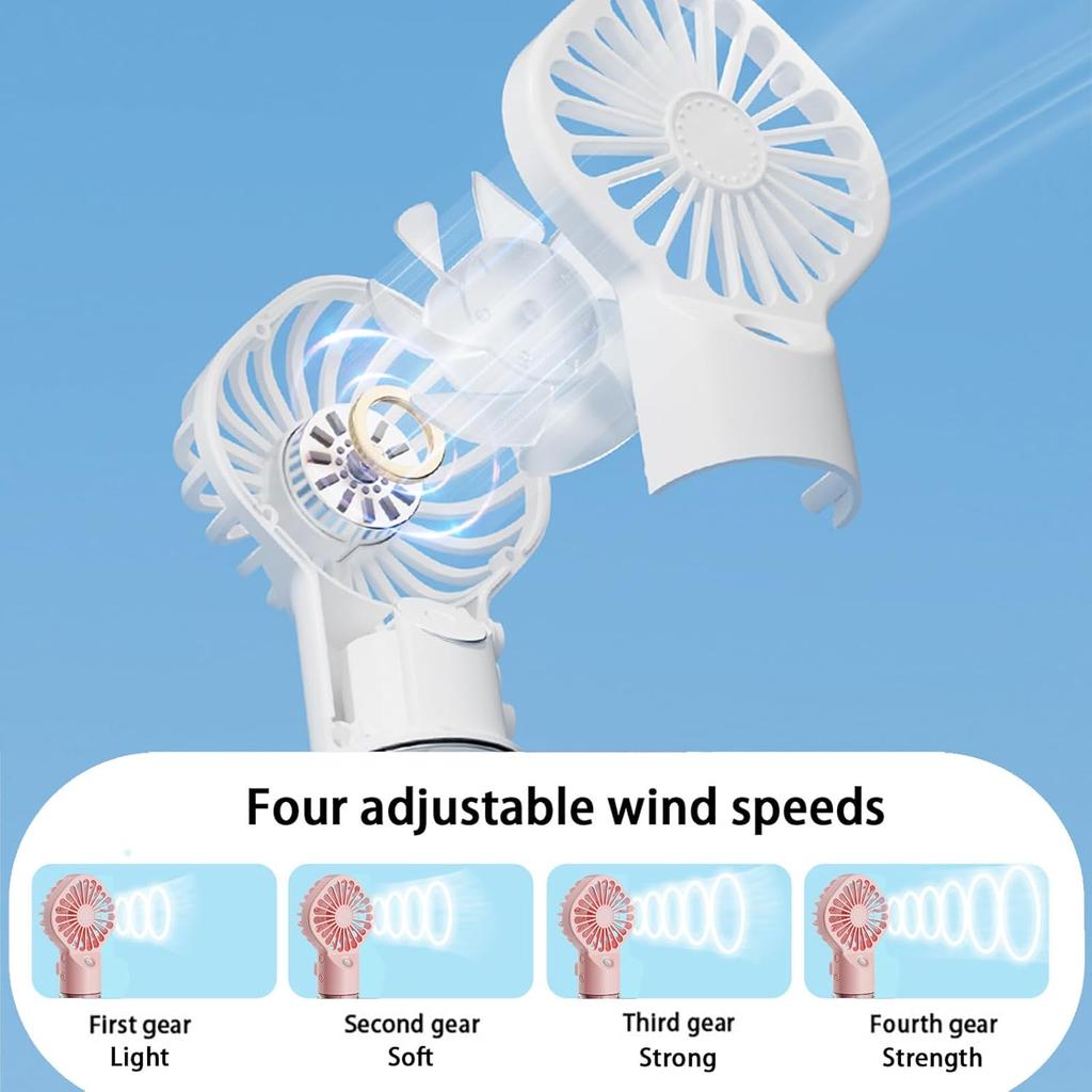 Pocket Humidifier Fan Handheld USB Rechargeable Portable Cooler Mini Mist Sprayer Silent Operation Baby Room Travel Gear