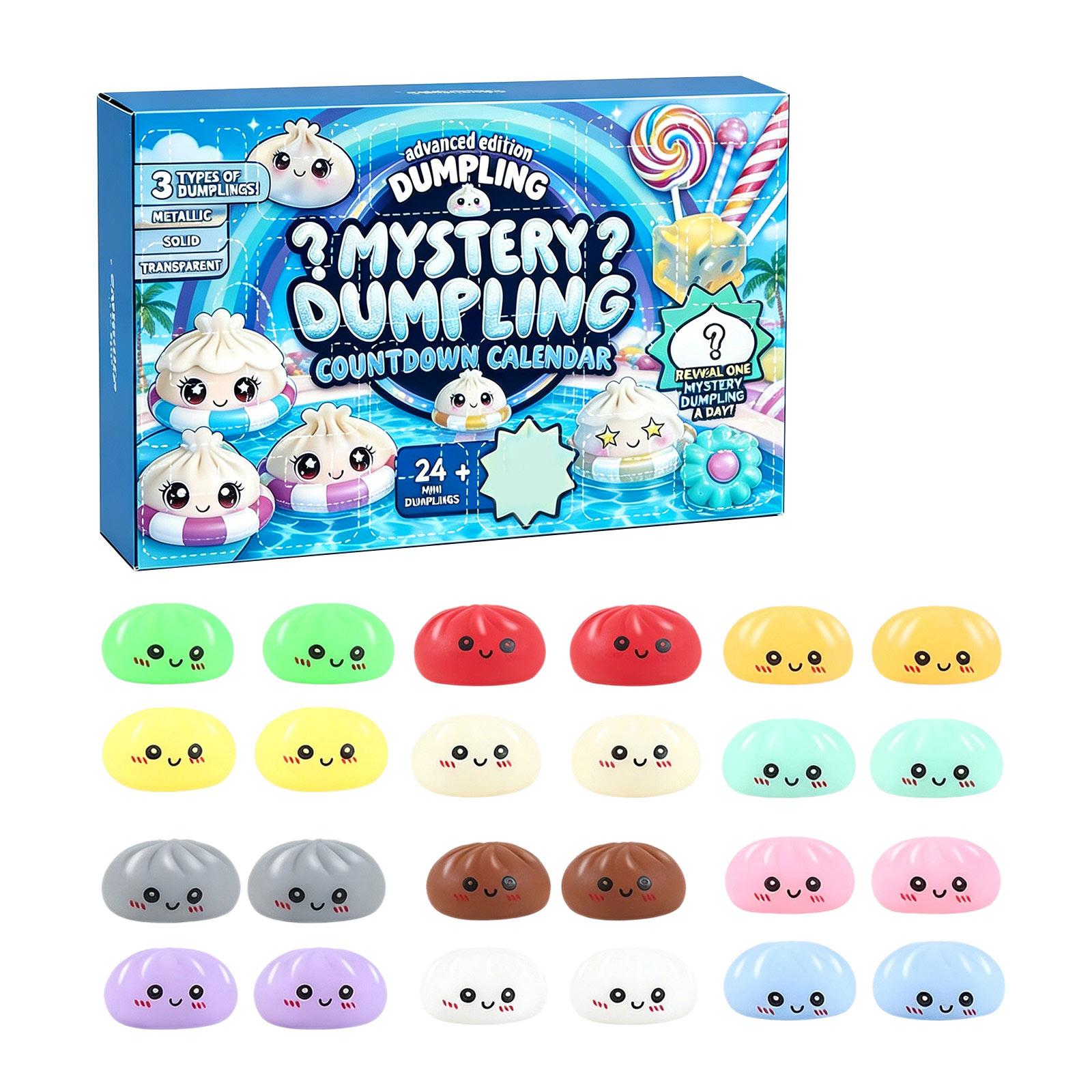 

Dumpling Mystery Box Fidget Sensory Toy Set Dumpling Mystery Box Fidget Sensory Toy Collection Surprise Countdown Calendar for Kids and Adults One Size