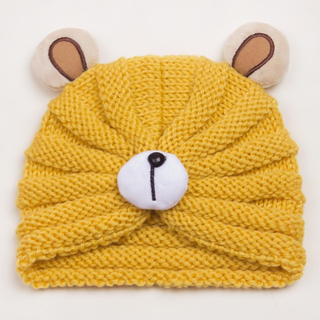 2023 Cute Bear Wool Hat for Kids - Warm & Comfortable for Autumn and Winter