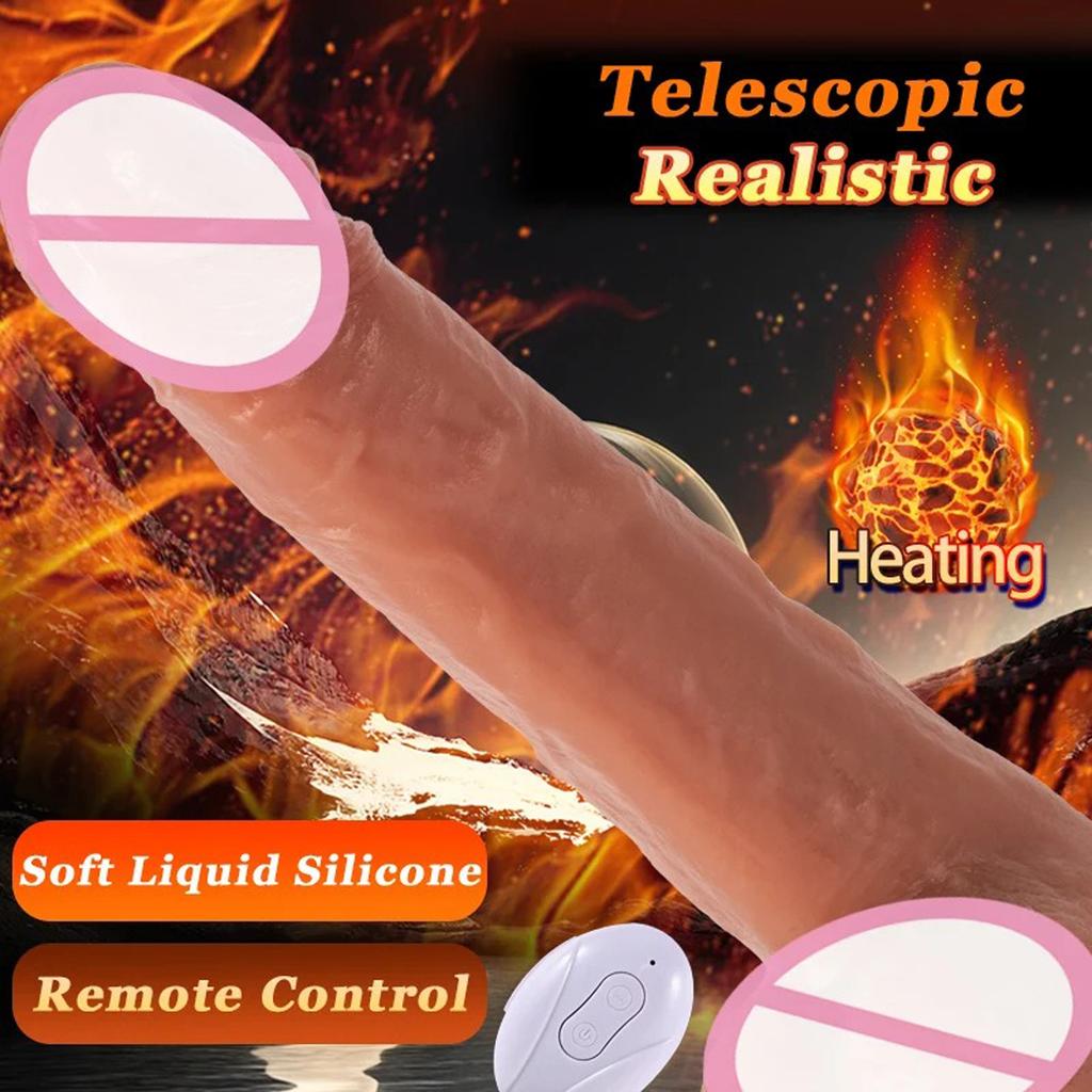 Kaufe Stoßender Realistischer Dildo Sexspielzeug Für Frauen Silikon Penis  Dildo In Teleskop Vibratoren Klitorale Stimulation Erwachsenen Großer Penis  Spielzeug zum Preis ab 33