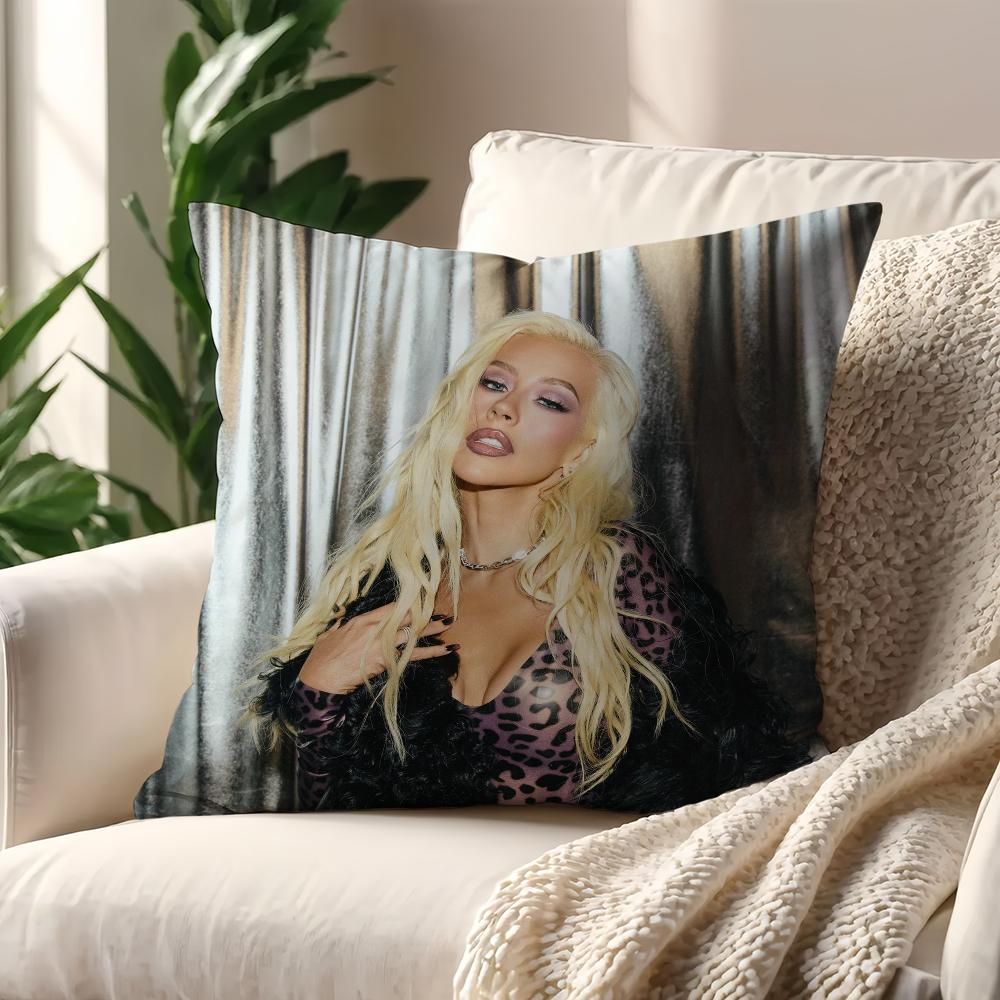 Singer C-Christina A-Aguilera Music cushion cover Pillow Cover Decoration Room Home Sofa living Office Car Nordic Simplicity