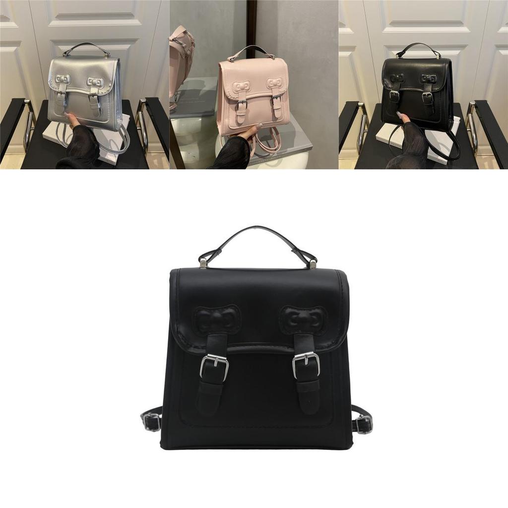 Street Style Women Pu Leather Backpack With Inner Pocket And Elegant Design