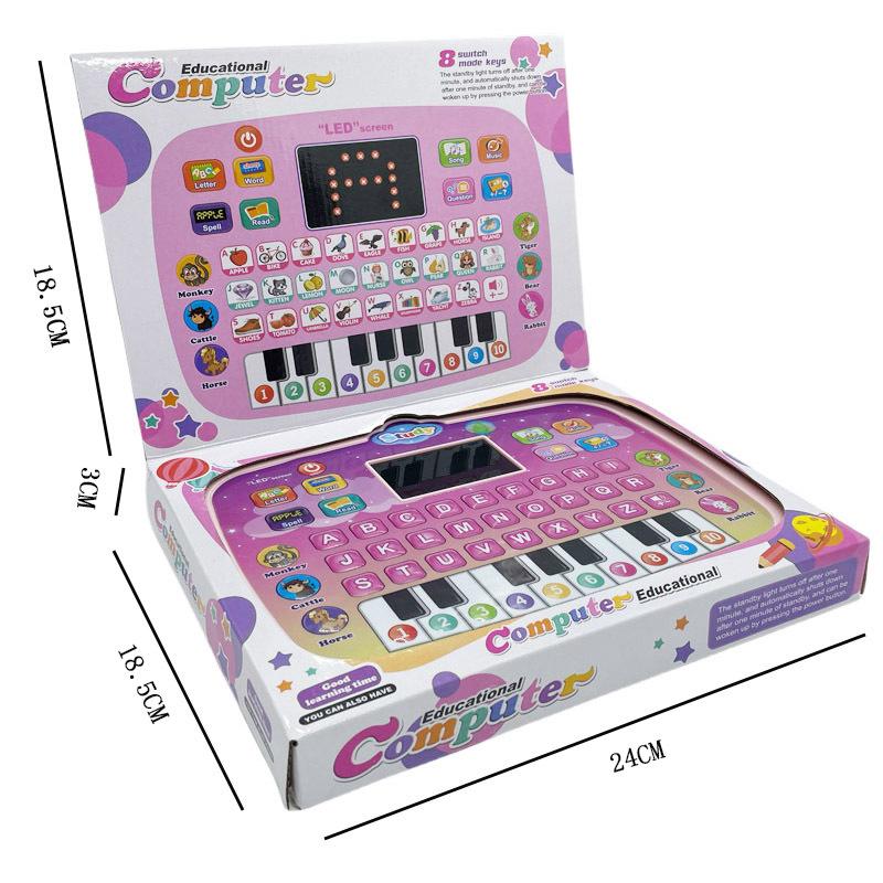 Kids Study Tablet English Learning Toy for Children Educational Keyboard Machine with LED Display