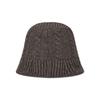 VARZAR VA Applique Cable Knit Bucket Hat Brown