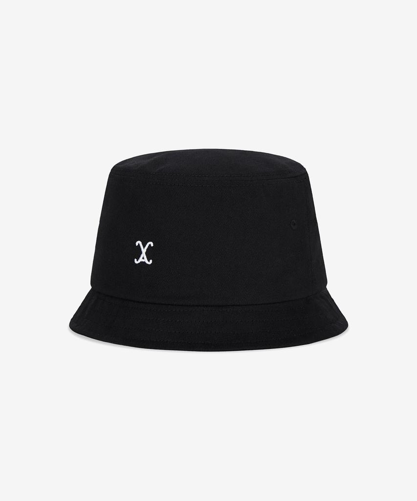 Bajal Va Curved Logo Short Visor Bucket Hat Black