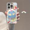 Cute Animal Magnetic Stent Suitable for Apple 15 Feather Yarn Mobile Phone Case 14PRO Full-inclusive Lens Film 13/12