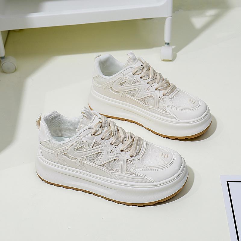 Summer New Korean Style Ins Breathable White Shoes Women's Low-Top Casual Board Shoes Platform Platform Shoes Zy1807
