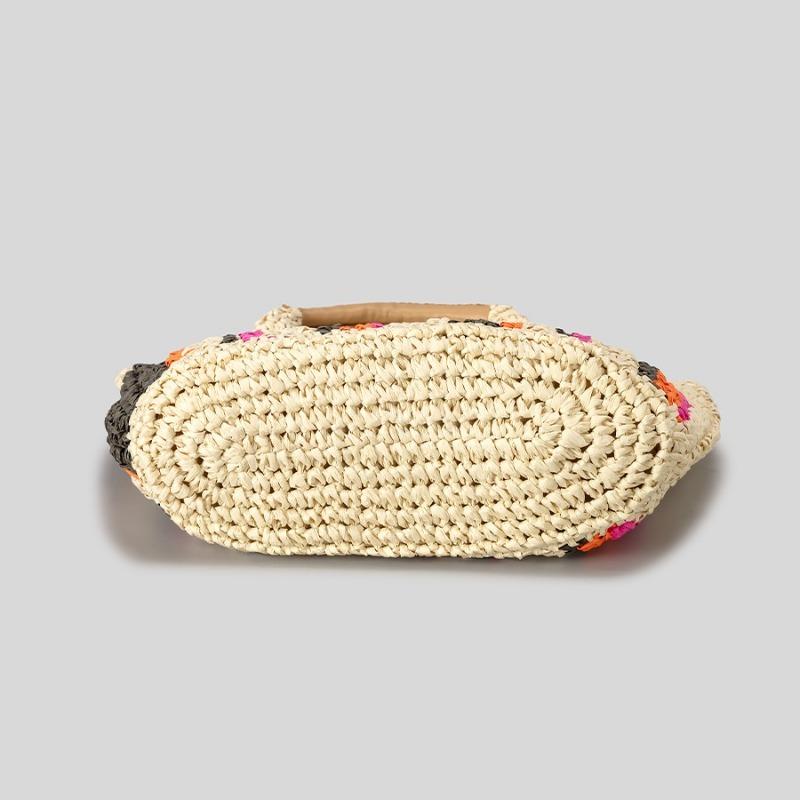 Urlaubsstil Gestreifte Handtasche Sommer Seaside Reise Strandtasche Gewebte Tasche