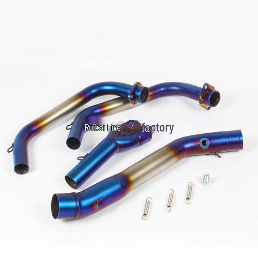 Compatible Exhaust Pipes for Stainless Steel & Titanium Alloy Front/Mid Sections - YZF-R3/R25/MT03