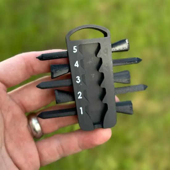 Adjustable Golf Tee Height Tool Precision Tee Height Setter for Consistent Swings Multi-functional Tee Holder for Golf Bags