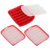3pcs With Vented Lid Hot Dog Mold Food Grade Silicone Sausage Maker Mold  Home Kitchen Baking