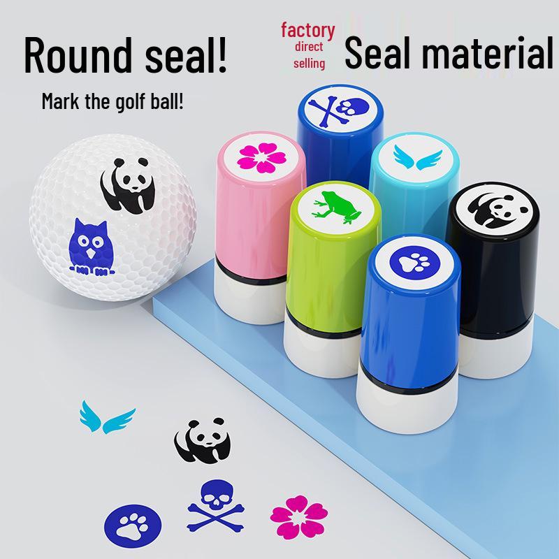 Quick-Dry Waterproof Golf Ball Marker Stamp - Various Patterns and Styles