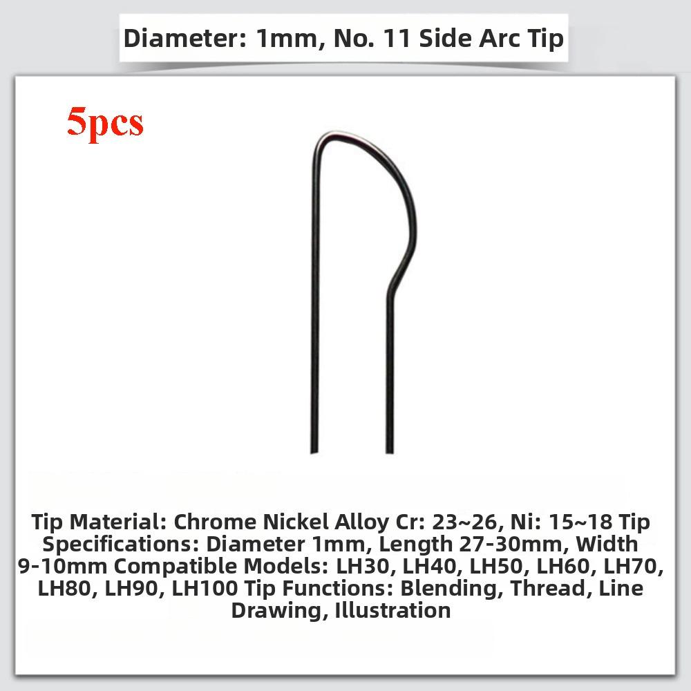 5pcs High Impedance Electric Heating Wire Pen Tip Portable Multistyles Soldering Iron Wire High Temperature