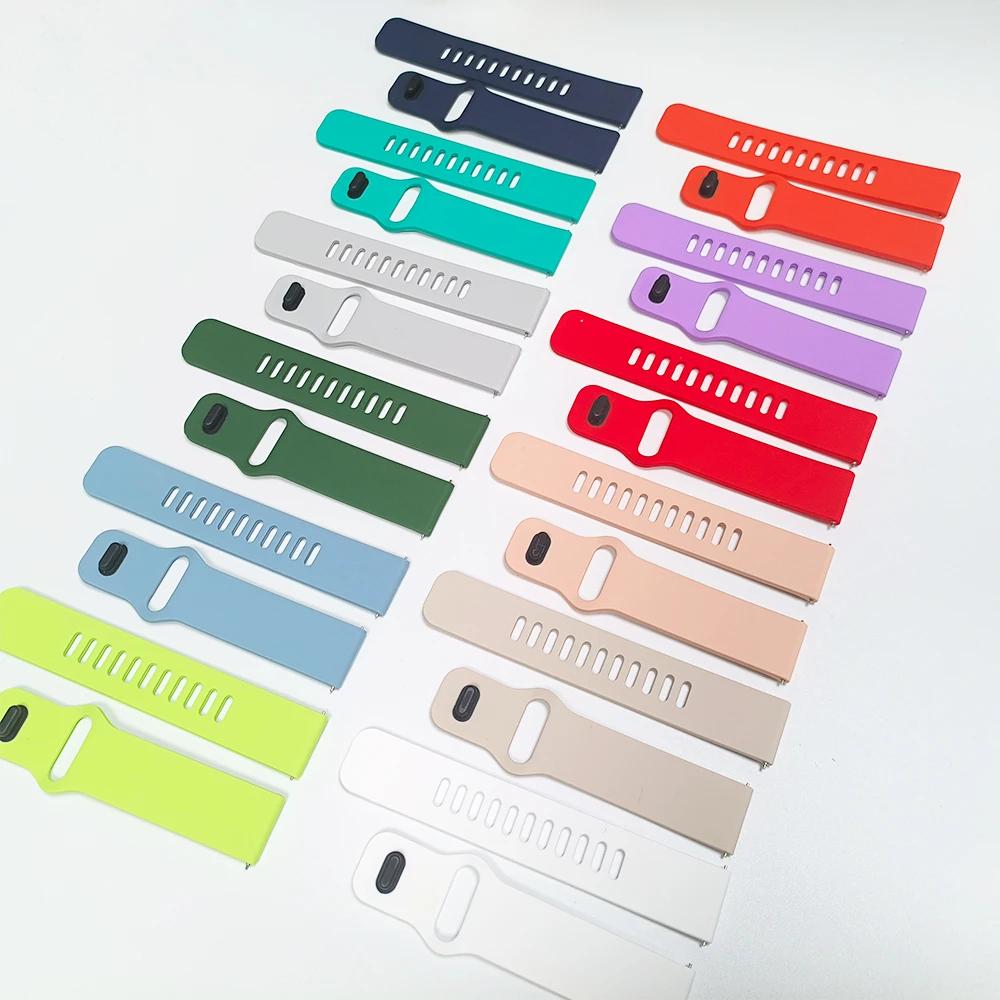 Silicone Watch Band 20mm 22mm for Garmin Forerunner 265 255 245 165 Music/Vivoactive 6 5 3/Venu 3 Sports Strap Replace Bracelet