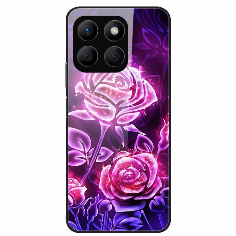 For Honor X8C Case Tempered Glass Hard PC Back Shell for Honor X8C 4G Phone Cases Bumper Covers for HonorX8C X 8C Fashion Shells