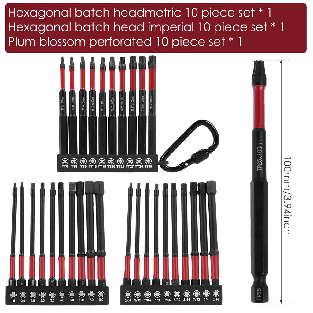 Magnetic Hex Screwdriver Bit Set Solid Easy to Use Magnetic Head Bits Kit Versatile Alloy Steel Square Bit Set for Home