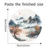 Minimalist Mountain Water Painting Wall Sticker Self-Adhesive for Bedroom Study Tea Room Home Background Decoration