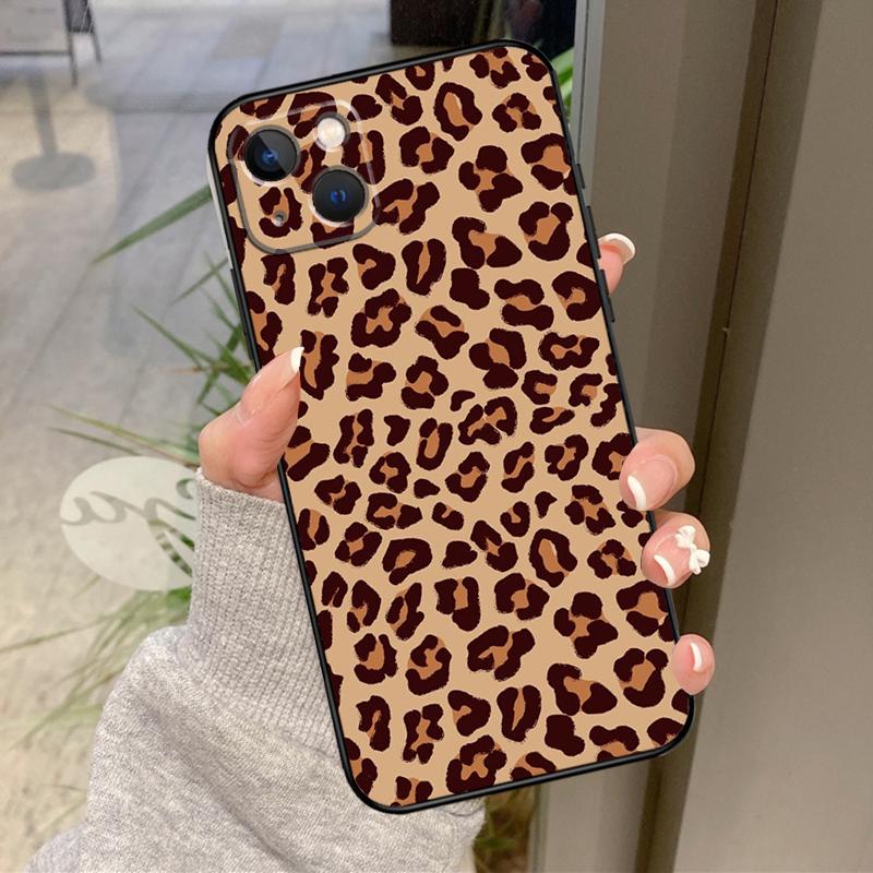 Luxury Leopard Case For iPhone 17 Air 16 15 14 13 11 12 Pro Max Plus 12 13 Mini 16e 17 Pro Max Back Cover