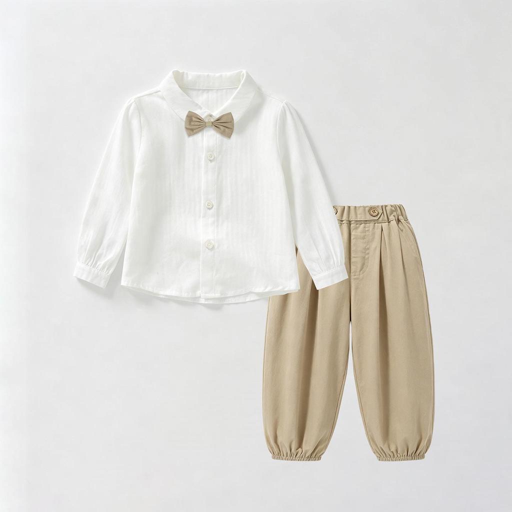 Formelles Outfit für den ersten Geburtstag eines Jungen – Set mit kurzärmeligem Hemd und Shorts