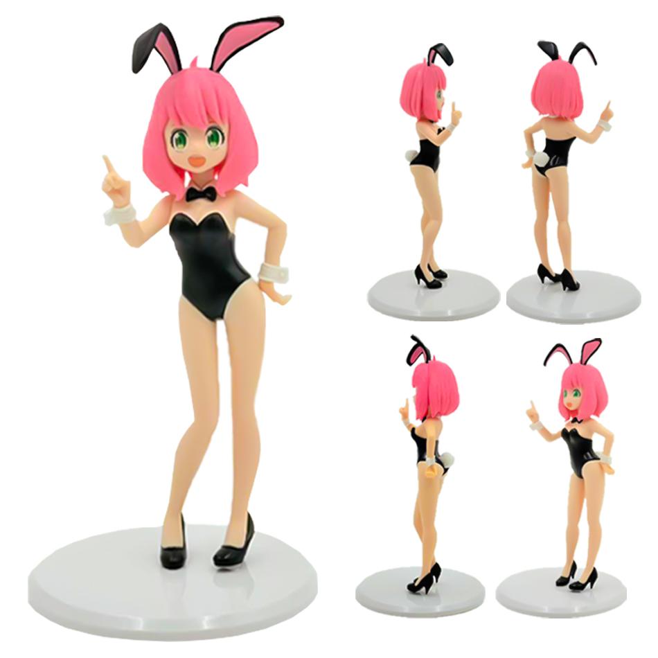 20-21cm Anime Figurine SPY×FAMILY Bunny Girl Police Uniform Anya Forger Action Model Pvc Toy Collection Desktop Accessories Gift