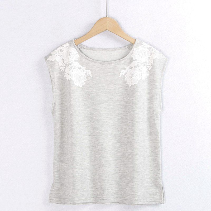 

Terry Casual Fish Clearance Order Sleeveless Shirt Gray One size