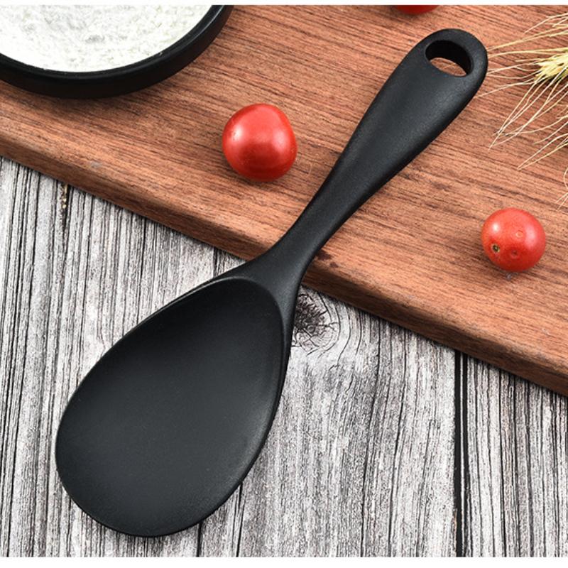 Kitchen Utensils Food Grade Heat Resistant Silicone Rice Spoon Heat Resistant Sushi Scoop Silicone Rice Paddle, 1pc