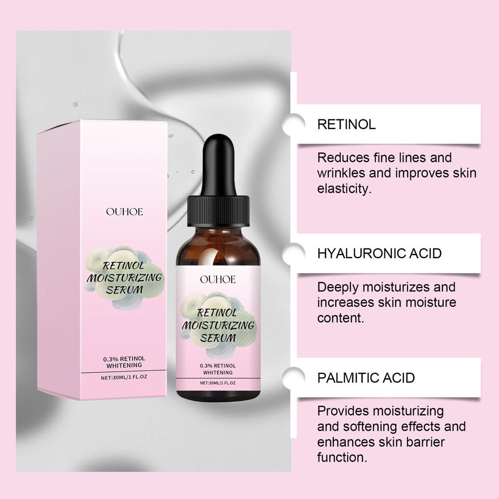 OUHOE Retinol Moisturizing Serum Facial Anti-Wrinkle Delicate Moisturizing Contains Retinol Vitamin C Serum Improve Skin Quality