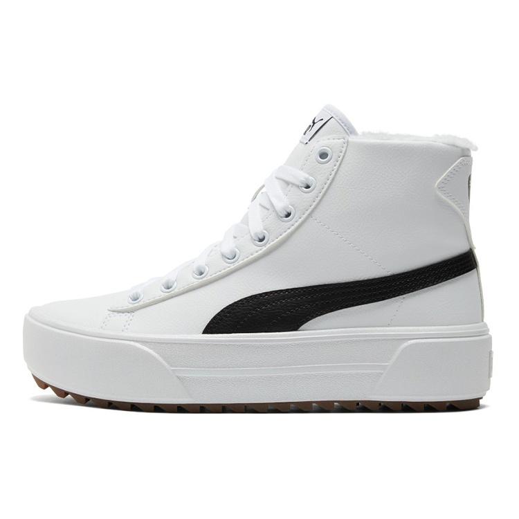 (WMNS) PUMA Kaia Mid  Fur - White Black  Women s 385341-02 EU 35.5