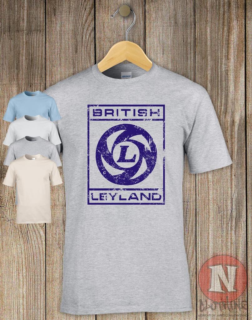 British Leyland Retro Logo T-Shirt Car Auto Used Print Tee