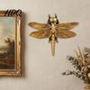 Geschenk für Insektensammler Goldene Libelle Wandkunst Vintage Libellen Dekor 3D Harz Montierte Skulptur Dreidimensionale Hängedekoration