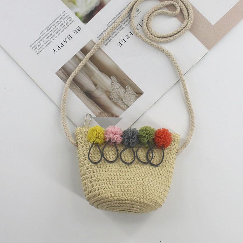 2024 Women's Mini Cartoon & Straw Flower Messenger Bags - Cute Beach Accessory