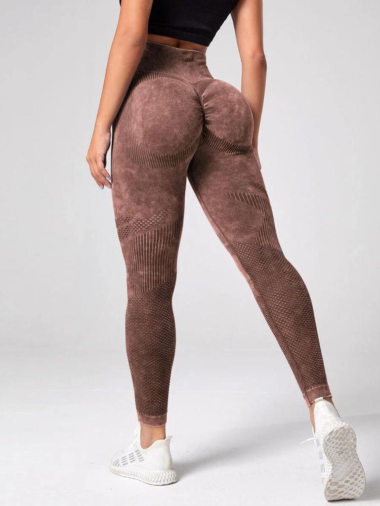 High Waist Seamless Yoga Pants - Women's Peach Lift Fitness Tights
