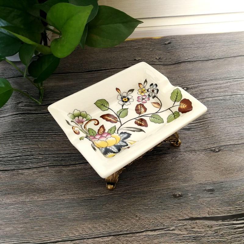 Vintage Ceramic Soap Dish for Cross-Border Export, European-Style Personalized Soap Holder for Bathroom & Laundry Room