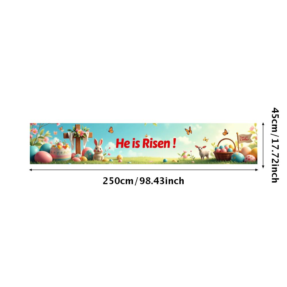 

Springtime Easter banner Inspirational Decorative Colorful Celebration banner Festive Scenic display for Church events