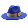 Autumn and Winter Big Eave Hat Fashion Woolen Top Hat Men's and Women's Woolen Panama Jazz Fedora