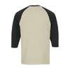Herren Henley-Kragen Raglanärmel Dreiviertelärmel Hemd Knopfleiste Lässig Leichter Weicher Stoff Oberteil