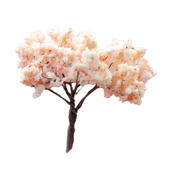 Model Trees DIY Micro Landscape Ornaments Decorative Miniature Blossom Trees for DIY Crafts And Moss Gardens
