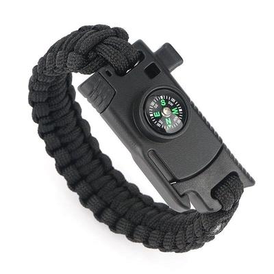 Brățară de supraviețuire multifuncțională din paracord cu busolă