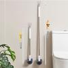 Wall-Mounted Long-Handle Toilet Cleaning Brush for Stain Removal