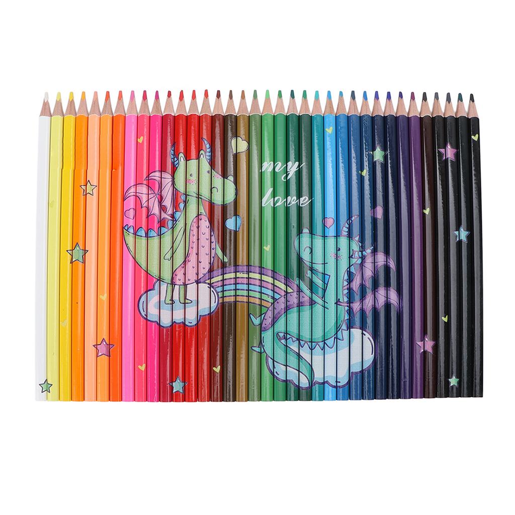 36Pcs Puzzle Colored Pencil Bright Colors Cute Pattern Jigsaw Design Oily Colored Pencils for