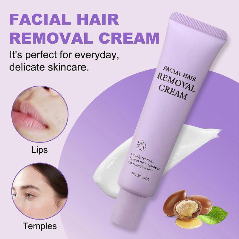 Facial Hair Removal Cream for Women, Gentle Face Hair Removal Cream for Sensitive Skin, Facial Hairs Remover Creams for Face Chin Upper Lip for Smooth