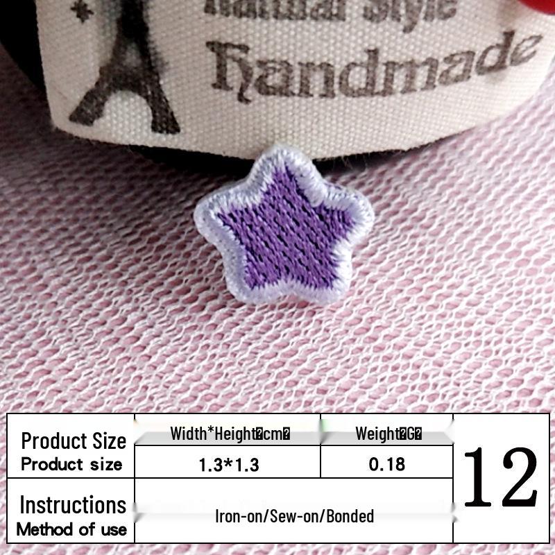 In Stock: Cute Mini Star Embroidery Patch for Clothing Decoration