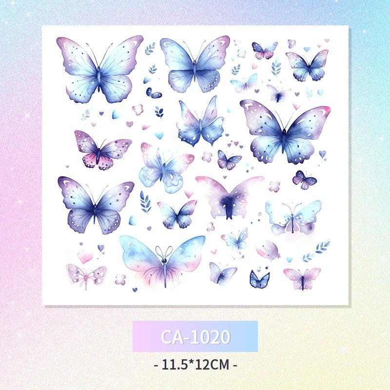 

Наклейки для татуировок с разноцветными бабочками для девочек, наклейки для макияжа глаз, наклейки для активного отдыха, яркие водонепроницаемые одноразовые наклейки