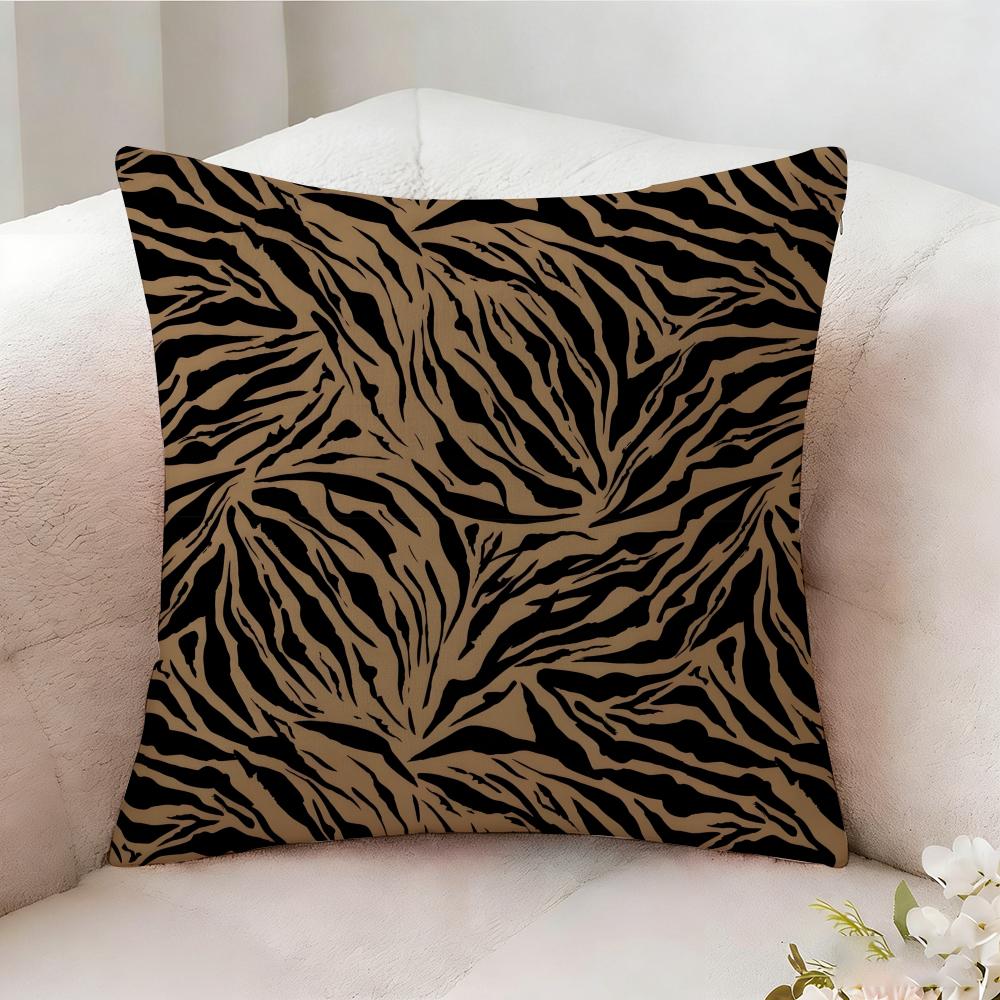 Tiger Stripes Pillow Case Pillowcase Doublesided Printed Sofa Cushion Bedroom Headboard Pillow