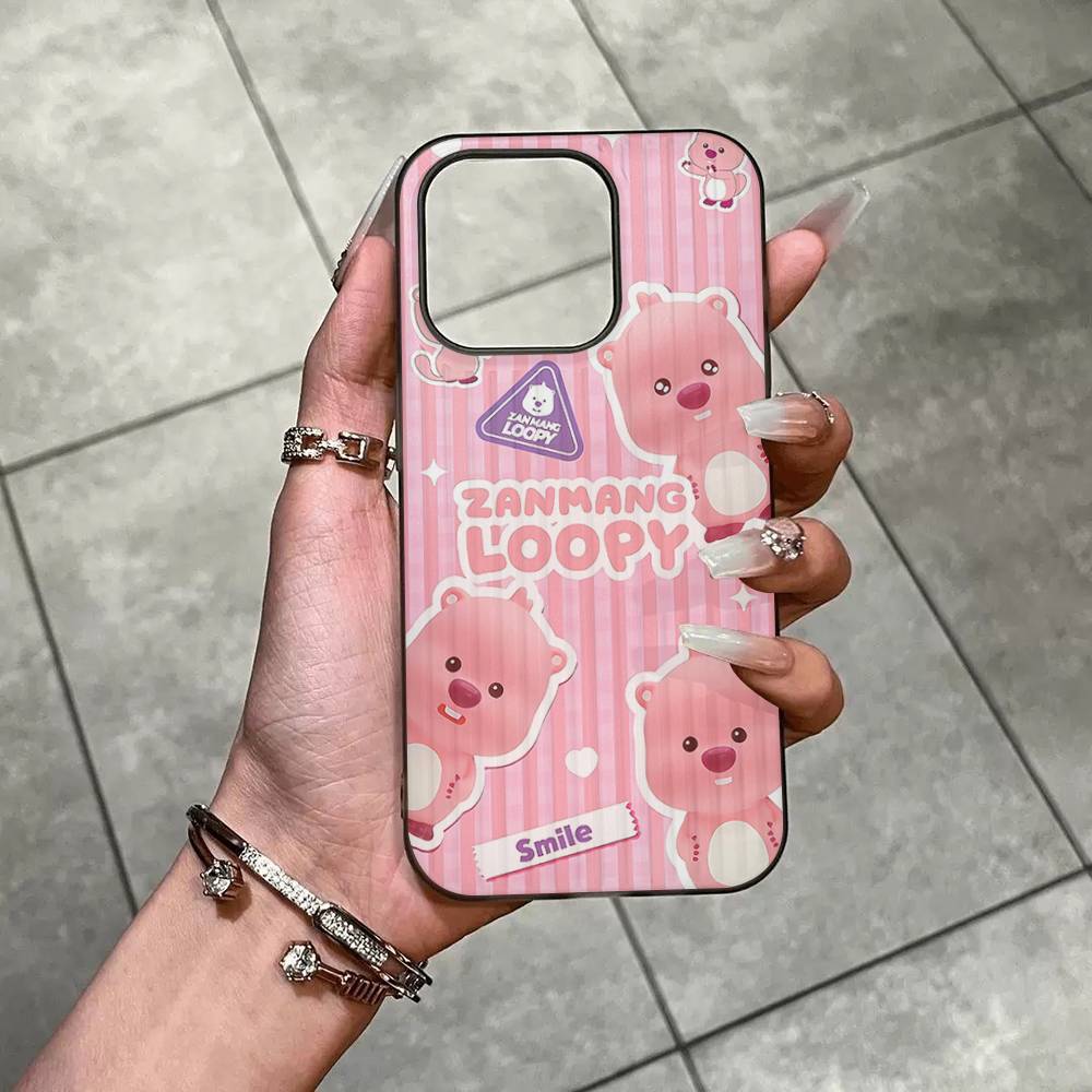 

Cute Cartoon L-Loopys Phone Case For IPhone 17 16 15 14 13 12 11 Pro Max Plus Corrugated Bumper Back Cover Shell iPhone 17pro max