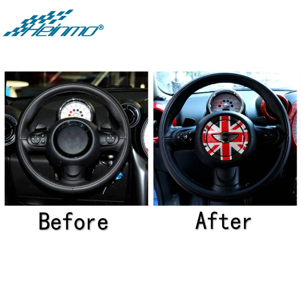 For MNI R60 Countryman Car Steering Wheel Center Housing Sticker for MINI Clubman R55 for MINI Cooper R56 R57 R58 R59 R61